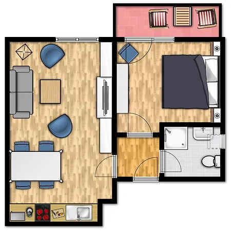 Haus Coordes 04 Apartamento *